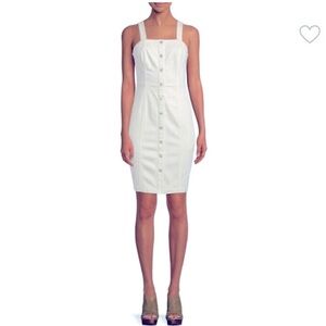 NWT Skies are Blue white button snap front dress size Medium.